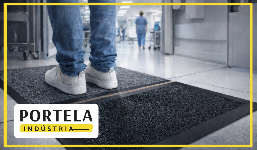 Tapetes sanitizantes em hospitais