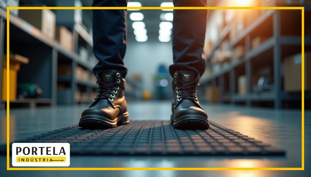 Tapete antifadiga industrial: o que diz a NR-17 e onde usar