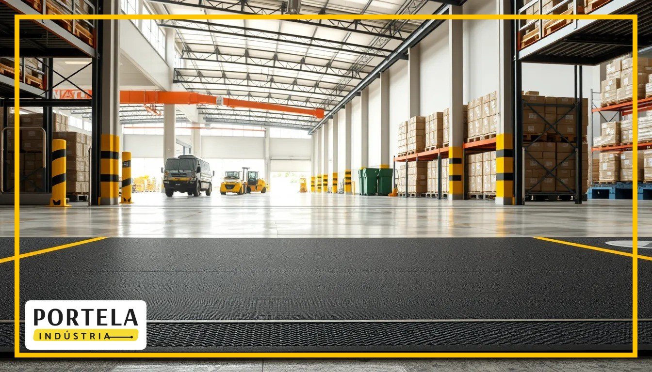 Comparativo de tapete de vinil ou borracha aplicado em ambiente industrial