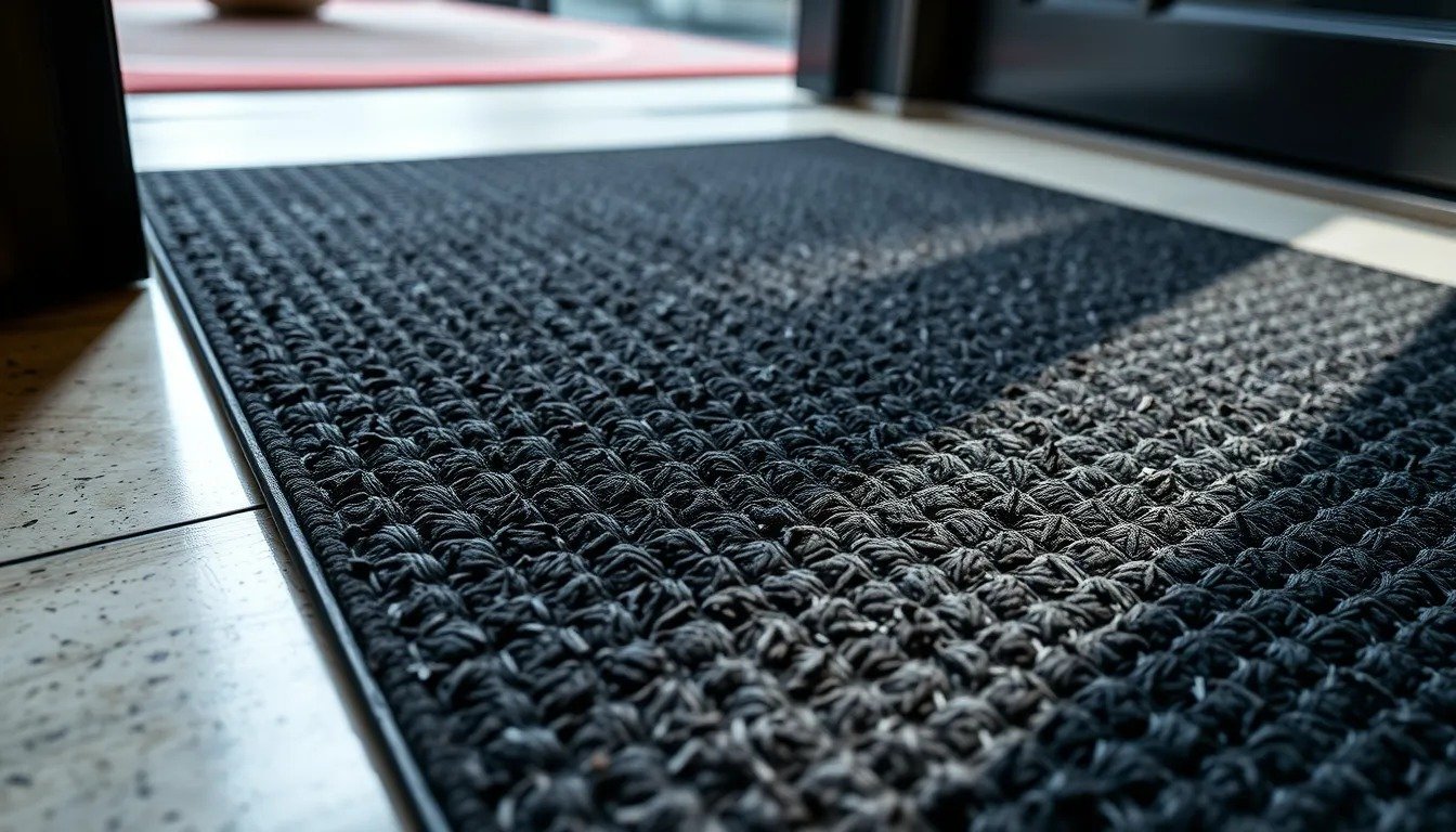 Material de tapete personalizado para hotel em detalhe